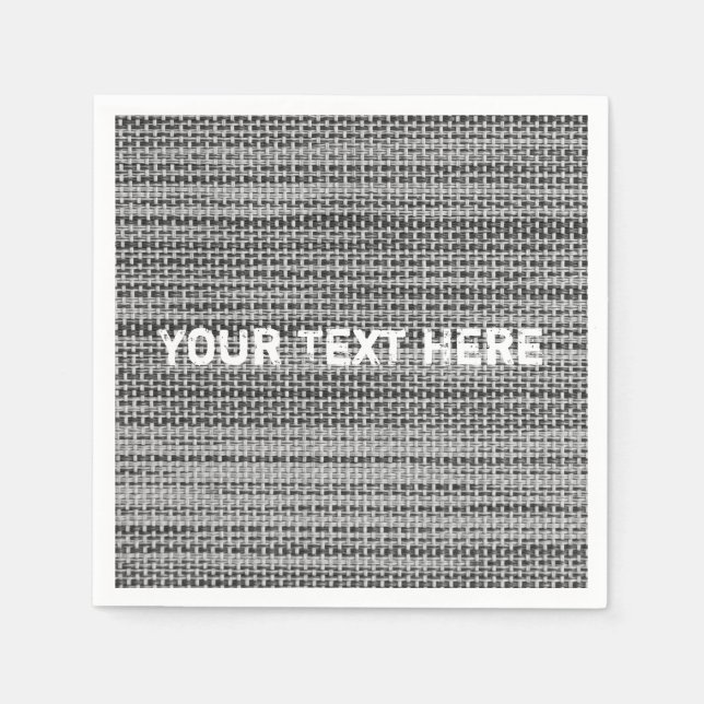 Faux Knitted Napkins with Custom Text (Front)