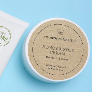 Faux Kraft Minimal Business Logo Product Label