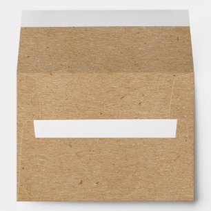 Faux Kraft Paper Return Address Envelope