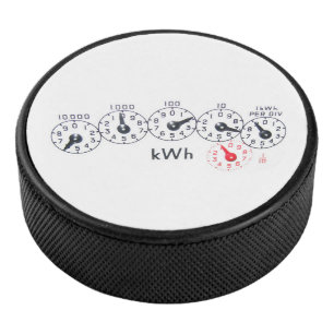 Faux kWh Electric Power Metre Hockey Puck