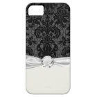 faux lace black grey damask pattern