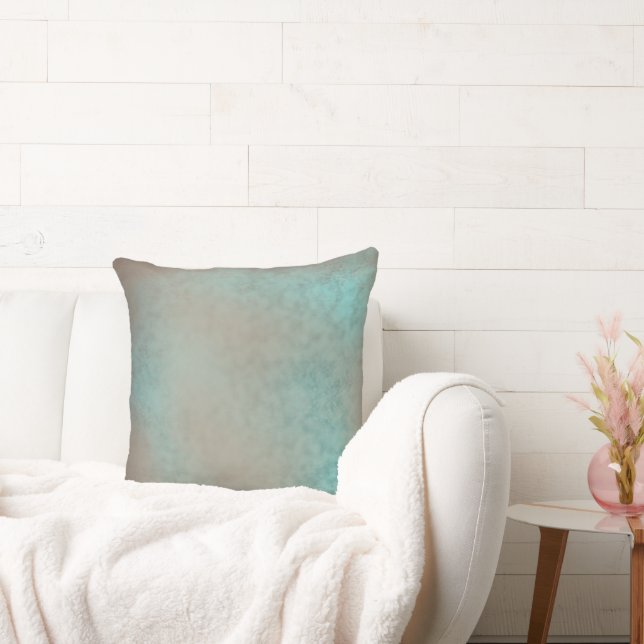 Faux Lace Pattern Teal Antique Cushion (Couch)