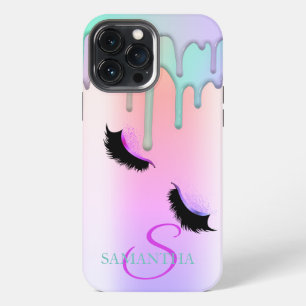 Faux Lashes Glitter Colourful Drips iPhone 13 Pro Max Case