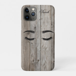 Faux lashes Wood Texture  Case-Mate iPhone Case