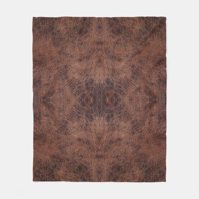 Faux Leather #1 Fleece Blanket (Front)