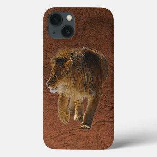 Faux Leather & African Lion Device Case