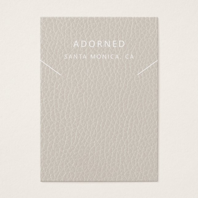 Faux Leather Chic Necklace Display Card (Front)