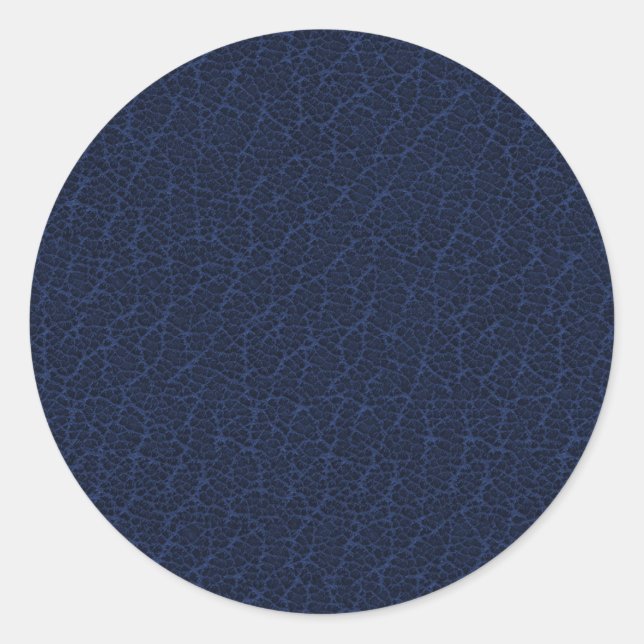 Faux leather classic round sticker (Front)