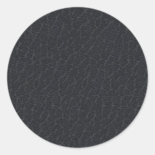 Faux leather classic round sticker