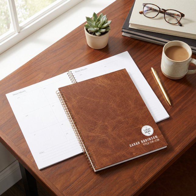 Faux Leather Custom Logo Name Title Appointment  Planner (Faux Leather Custom Logo Name Title Appointment Planner)