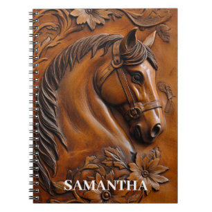 Faux Leather Horse Personalised  Notebook