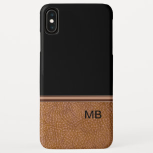 Faux Leather Men's Monogram Case-Mate iPhone Case