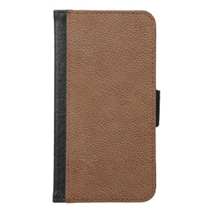 Faux Leather Natural Brown Samsung Galaxy S6 Wallet Case