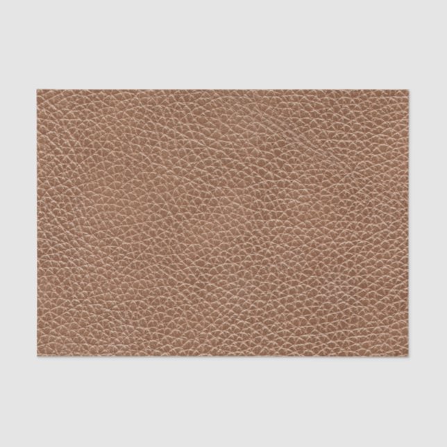 Faux Leather Natural Brown Tissue Paper (Front)