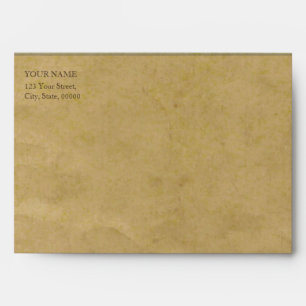 Faux leather parchment Thank You Envelope