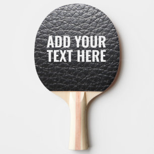 FAUX LEATHER PING PONG PADDLE ADD YOUR TEXT