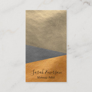 Faux Leather Print   Fashion Colour Block Business Card