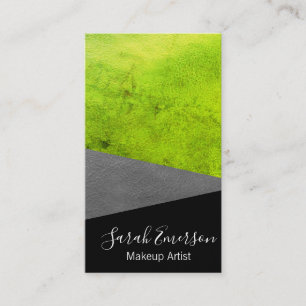 Faux Leather Print (vibrant green) Business Card