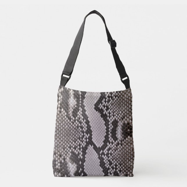 Faux Leather snake print Crossbody Bag (Front)