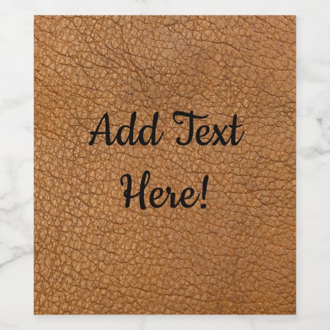 Faux Leather Wine Label (Single Label)