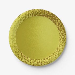 Faux lemom gold paper plates- plate