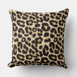 Faux Leopard Fur Fake Fur Cushion