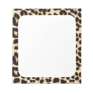 Faux Leopard Fur Notepad