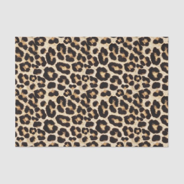 Faux Leopard Fur Pattern Tissue Paper (Front)