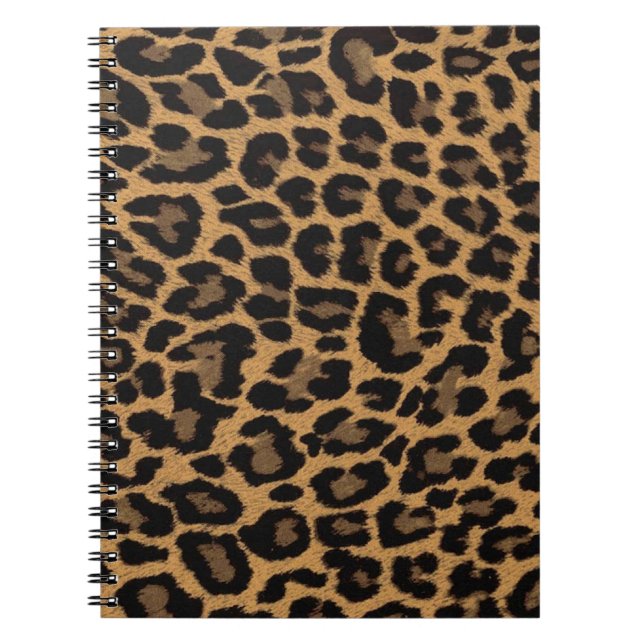 faux leopard print spiral notebook (Front)