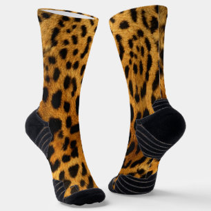 Faux Leopard Skin Socks