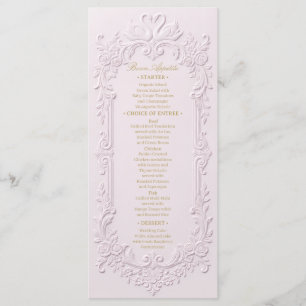 Faux Letterpress Effect Baroque  Menu