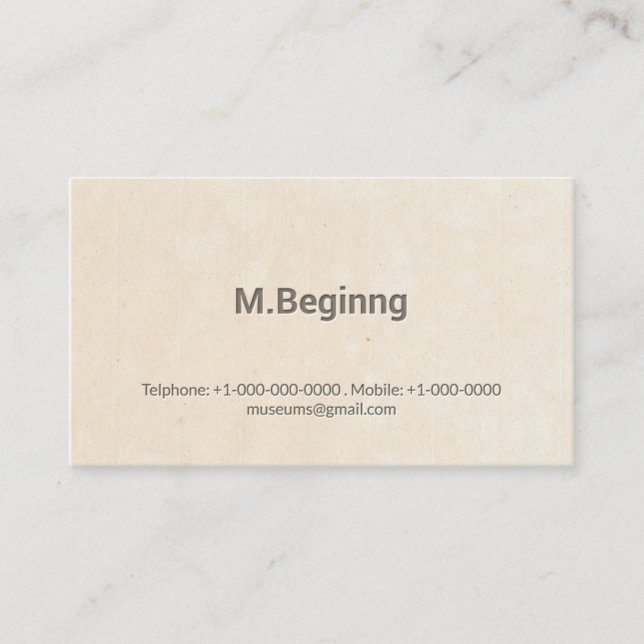 Faux Letterpress Simple Professional Modern Business Card (Front)