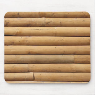 Faux Log Cabin Siding Background Mouse Pad