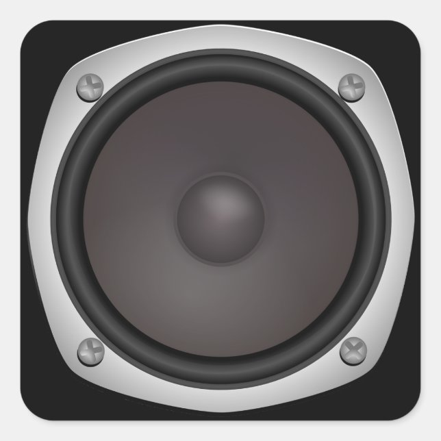Faux Loudspeaker Square Sticker (Front)