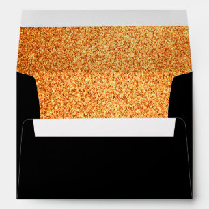 Faux Luxury Gold Black wedding Envelopes