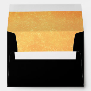Faux Luxury Gold Black wedding Envelopes