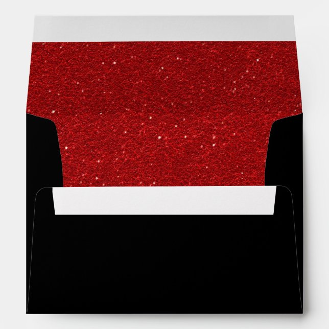 Faux Luxury Gold Black wedding Envelopes (Back (Bottom))