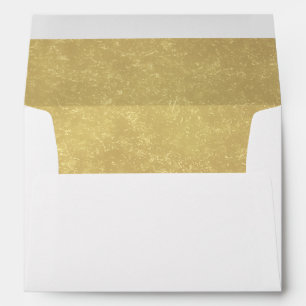 Faux Luxury Gold wedding Envelope