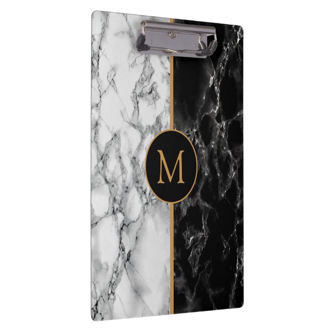 Faux Marble Clipboard with Custom Letter (Right)