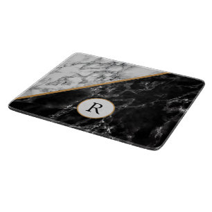 Faux Marble Cutting Board Monogram Your Letter