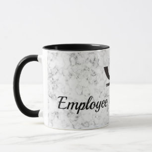 Faux marble employee of the month award mug