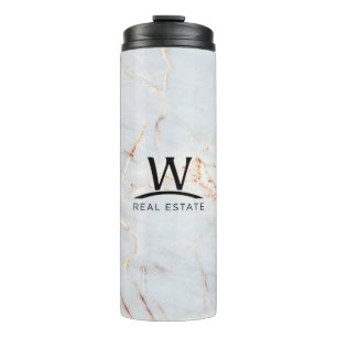 Faux Marble Thermal Tumbler
