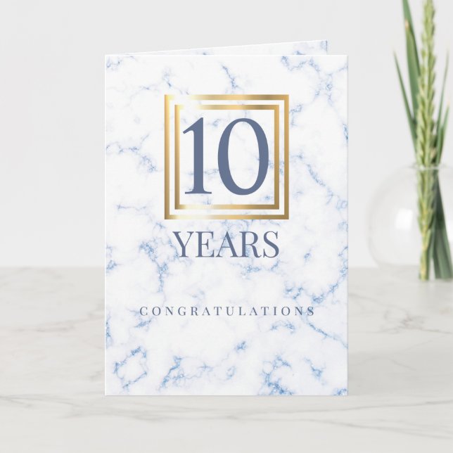 Faux marble UNIVERSAL employee anniversary card (Front)