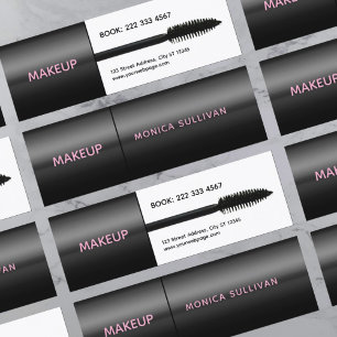 Faux mascara brush makeup artist mini business card