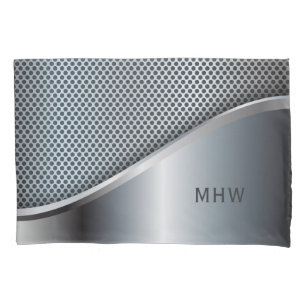 Faux Metal custom monogram pillowcase
