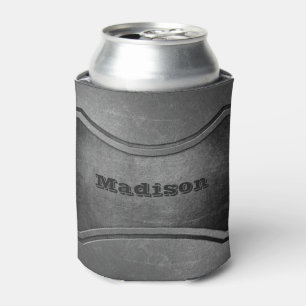 Faux Metal custom name can cooler