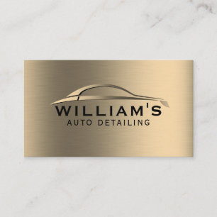 Faux metallic automotive business card