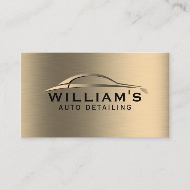 Faux metallic automotive  business card (Front)