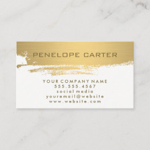 Faux Metallic Gold Brushed Business Card