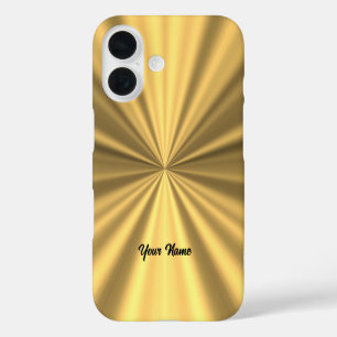 Faux metallic gold iPhone 16 case